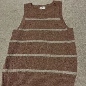Thread & Supply Tan and Cream Knit Top